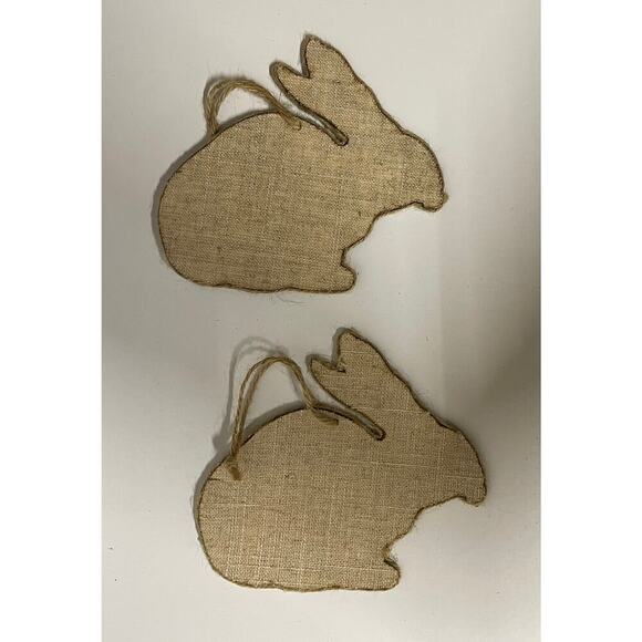 Set of 2 Rabbit Ornaments. KK385 - Picture 2 of 2